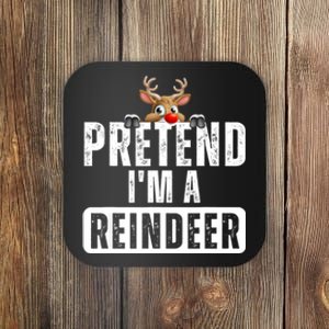 Pretend Im A Reindeer Easy Christmas Costume Coaster