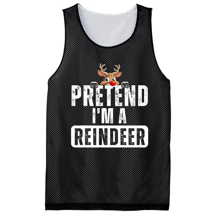 Pretend Im A Reindeer Easy Christmas Costume Mesh Reversible Basketball Jersey Tank