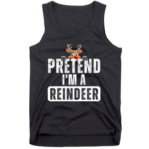 Pretend Im A Reindeer Easy Christmas Costume Tank Top