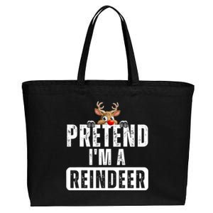 Pretend Im A Reindeer Easy Christmas Costume Cotton Canvas Jumbo Tote