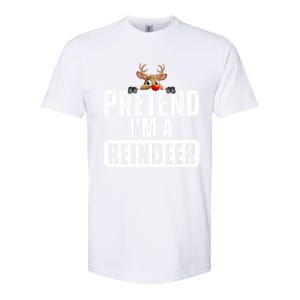 Pretend Im A Reindeer Easy Christmas Costume Softstyle CVC T-Shirt