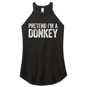 Pretend IM A Donkey Matching Costume Women's Perfect Tri Rocker Tank