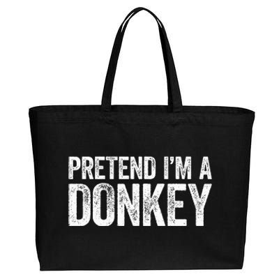 Pretend IM A Donkey Matching Costume Cotton Canvas Jumbo Tote