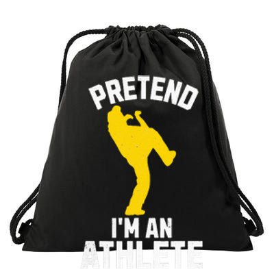 Pretend IM An Athlete Breakdancer Halloween Lazy Costume Drawstring Bag