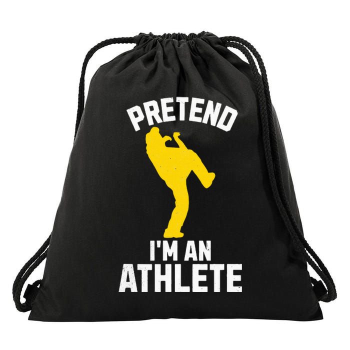 Pretend IM An Athlete Breakdancer Halloween Lazy Costume Drawstring Bag