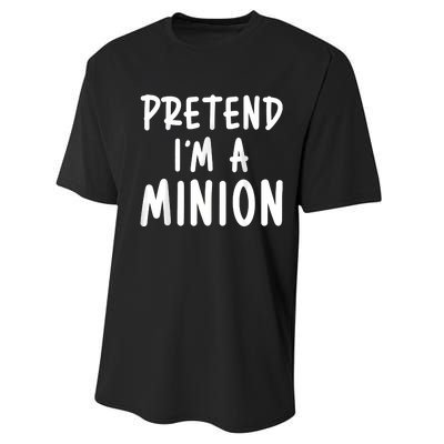 Pretend Im A Minion Costum Costume Party Funny Halloween Minion Performance Sprint T-Shirt