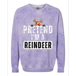 pretend im a reindeer Easy Christmas Costume  Colorblast Crewneck Sweatshirt