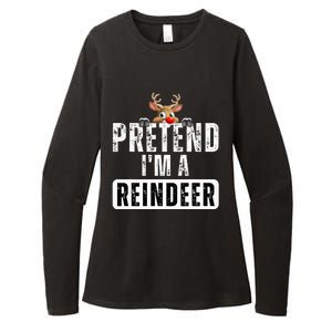 pretend im a reindeer Easy Christmas Costume  Womens CVC Long Sleeve Shirt