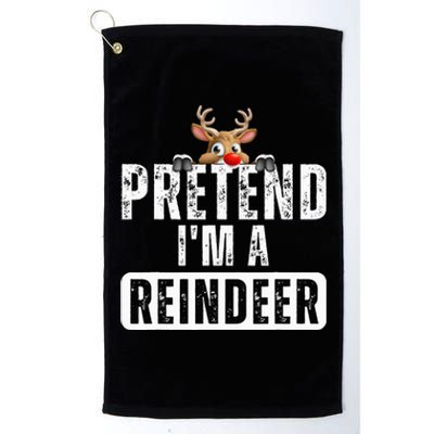 pretend im a reindeer Easy Christmas Costume  Platinum Collection Golf Towel