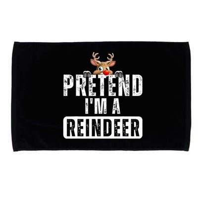 pretend im a reindeer Easy Christmas Costume  Microfiber Hand Towel