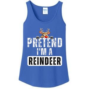 pretend im a reindeer Easy Christmas Costume  Ladies Essential Tank