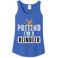 pretend im a reindeer Easy Christmas Costume  Ladies Essential Tank