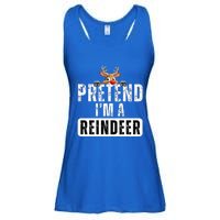 pretend im a reindeer Easy Christmas Costume  Ladies Essential Flowy Tank