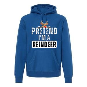 pretend im a reindeer Easy Christmas Costume  Premium Hoodie