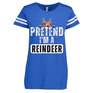 pretend im a reindeer Easy Christmas Costume  Enza Ladies Jersey Football T-Shirt