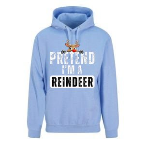 pretend im a reindeer Easy Christmas Costume  Unisex Surf Hoodie