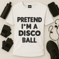 Pretend IM A Disco Ball Cooling Performance Crew T-Shirt