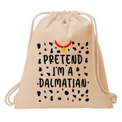 Pretend Im A Dalmatian Funny Lazy Halloween Costume Drawstring Bag