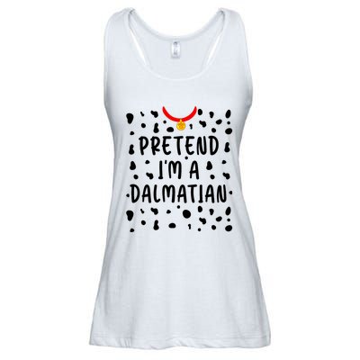 Pretend Im A Dalmatian Funny Lazy Halloween Costume Ladies Essential Flowy Tank