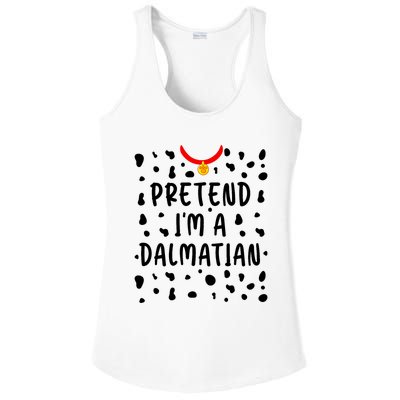 Pretend Im A Dalmatian Funny Lazy Halloween Costume Ladies PosiCharge Competitor Racerback Tank