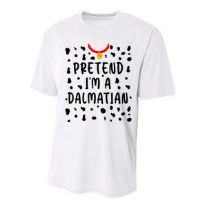 Pretend Im A Dalmatian Funny Lazy Halloween Costume Performance Sprint T-Shirt