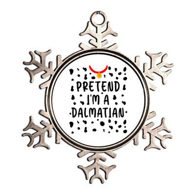 Pretend Im A Dalmatian Funny Lazy Halloween Costume Metallic Star Ornament