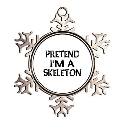 Pretend IM A Skeleton Halloween Costume Gift Metallic Star Ornament