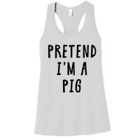 Pretend Im A Pig Costume Women Halloween Costume Women's Racerback Tank