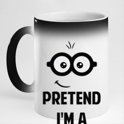 Pretend IM A Minion Costume Party Funny Halloween Minion 11oz Black Color Changing Mug