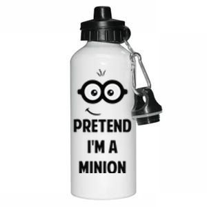 Pretend IM A Minion Costume Party Funny Halloween Minion Aluminum Water Bottle