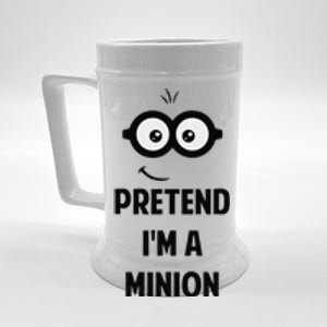 Pretend IM A Minion Costume Party Funny Halloween Minion Beer Stein