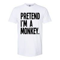 Pretend IM A Monkey Funny Halloween Party Costume Softstyle® CVC T-Shirt