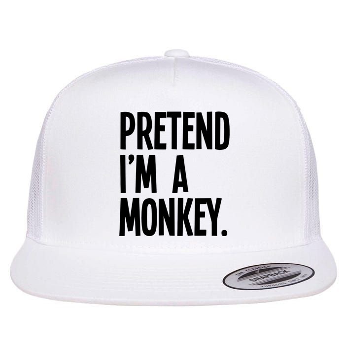 Pretend IM A Monkey Funny Halloween Party Costume Flat Bill Trucker Hat