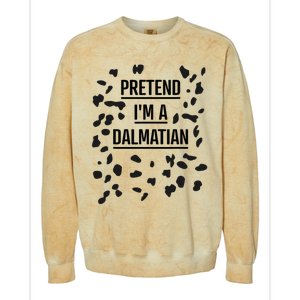 Pretend IM A Dalmatian Funny Lazy Halloween Costume Colorblast Crewneck Sweatshirt