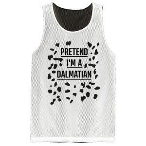 Pretend IM A Dalmatian Funny Lazy Halloween Costume Mesh Reversible Basketball Jersey Tank