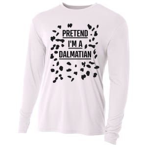 Pretend IM A Dalmatian Funny Lazy Halloween Costume Cooling Performance Long Sleeve Crew