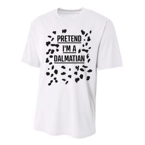 Pretend IM A Dalmatian Funny Lazy Halloween Costume Performance Sprint T-Shirt