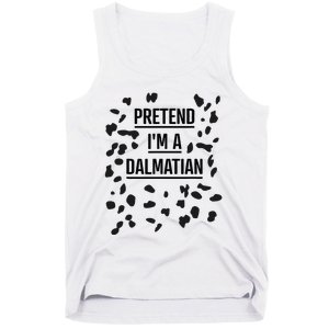 Pretend IM A Dalmatian Funny Lazy Halloween Costume Tank Top