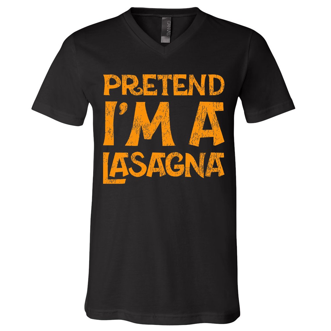 Pretend Im A Im Lasagna Pasta Halloween Costume V-Neck T-Shirt