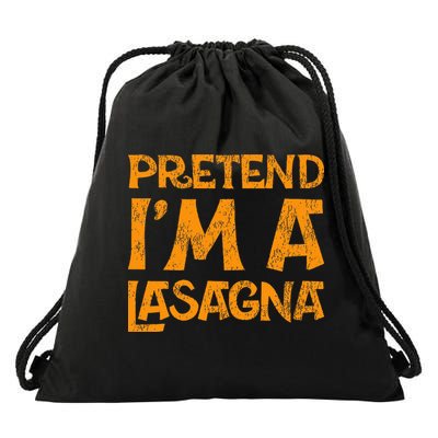 Pretend Im A Im Lasagna Pasta Halloween Costume Drawstring Bag