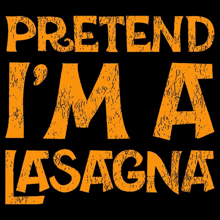 Pretend Im A Im Lasagna Pasta Halloween Costume 16 in Basic Backpack