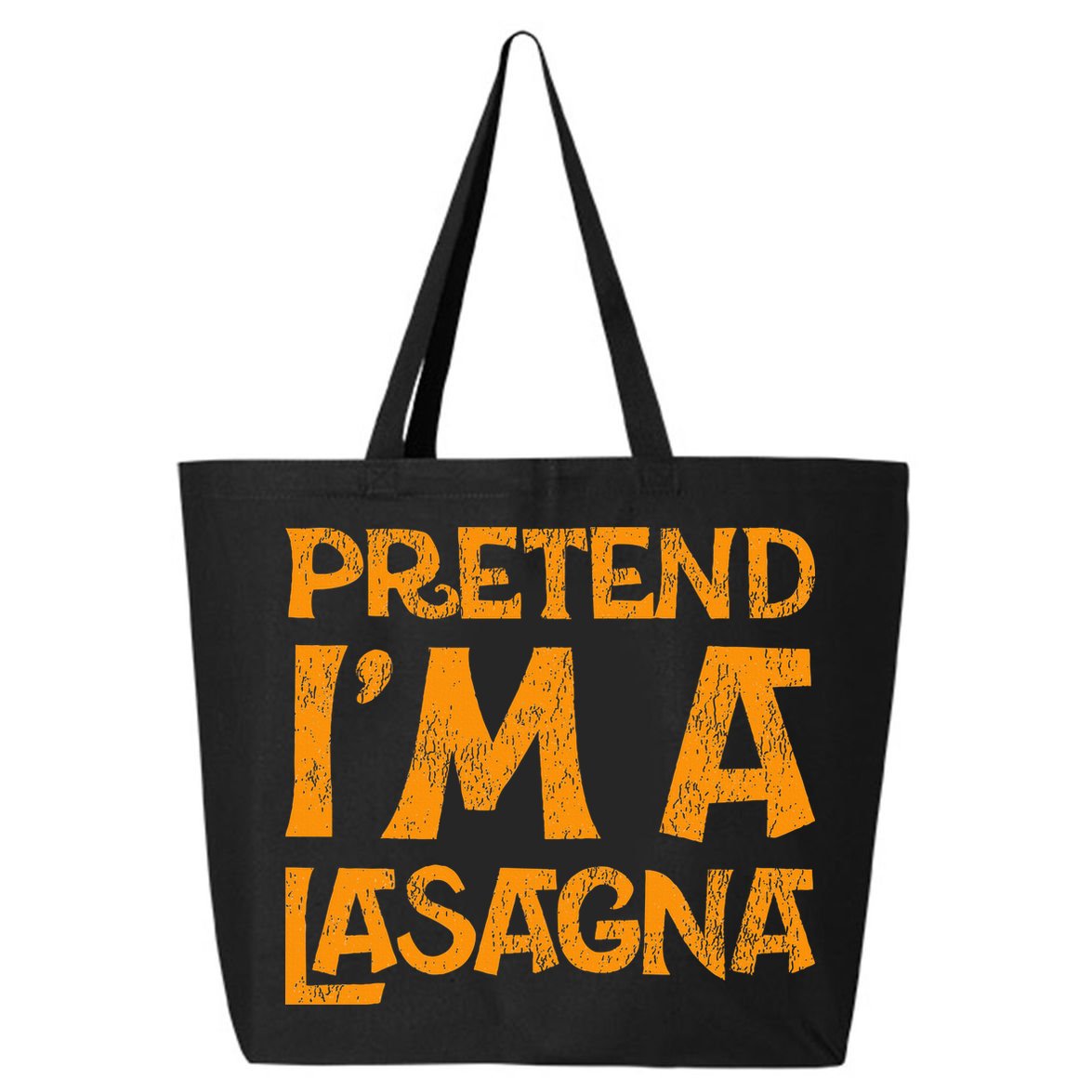 Pretend Im A Im Lasagna Pasta Halloween Costume 25L Jumbo Tote