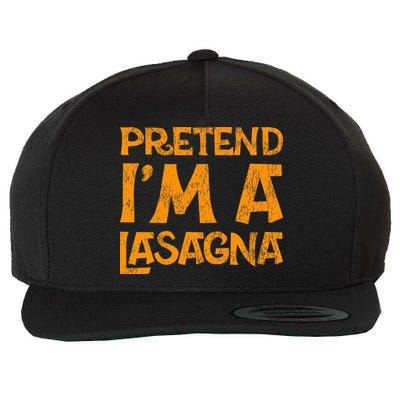 Pretend Im A Im Lasagna Pasta Halloween Costume Wool Snapback Cap