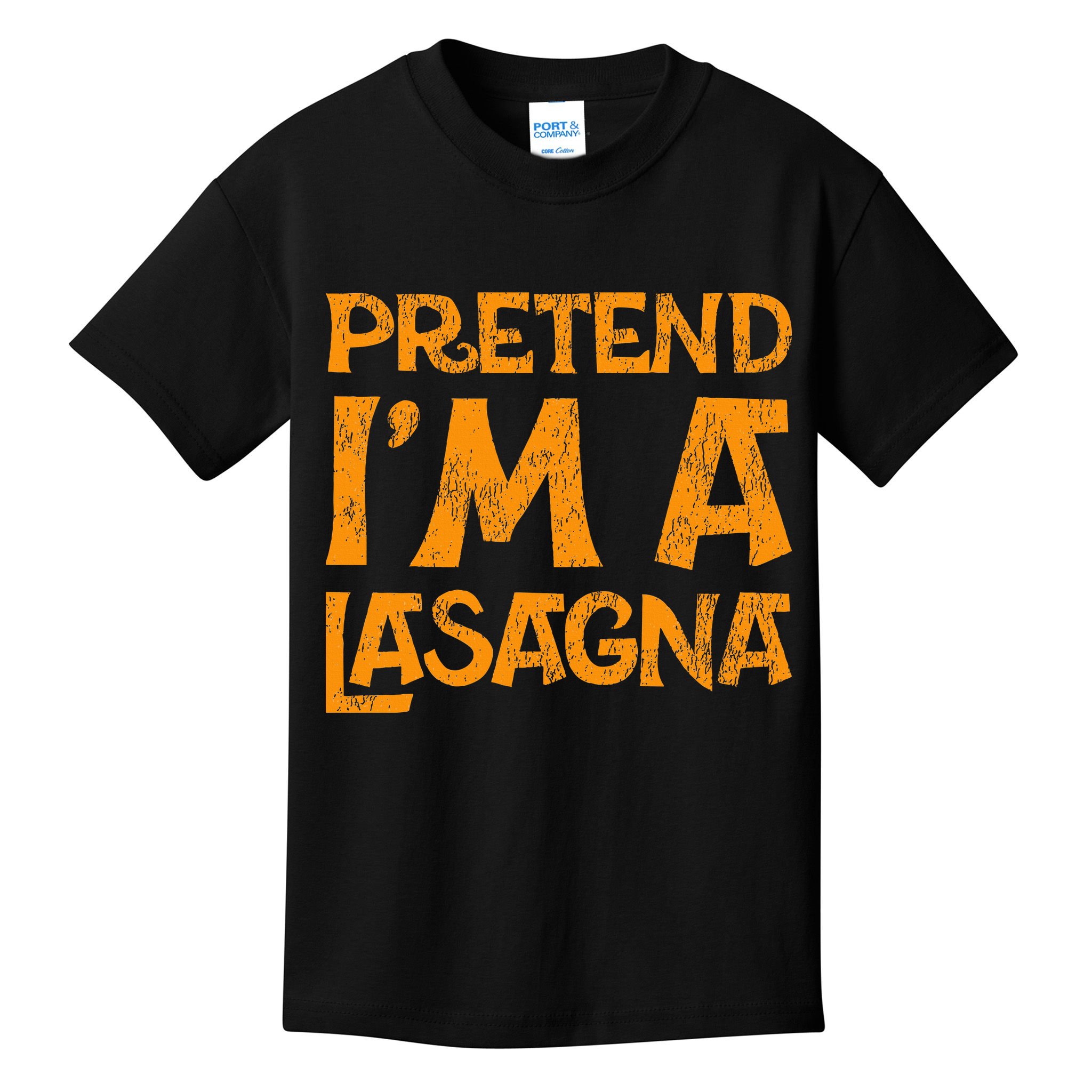 Pretend Im A Im Lasagna Pasta Halloween Costume Kids T-Shirt