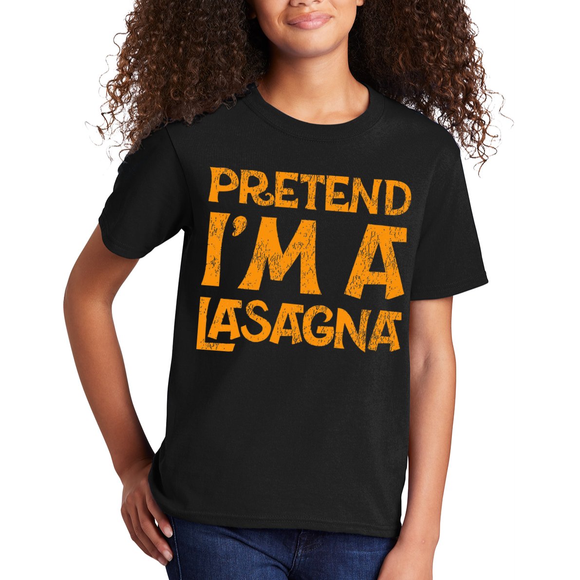 Pretend Im A Im Lasagna Pasta Halloween Costume Kids T-Shirt