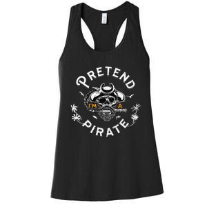 Pretend Im A Pirate Costume Halloween Costume Women's Racerback Tank