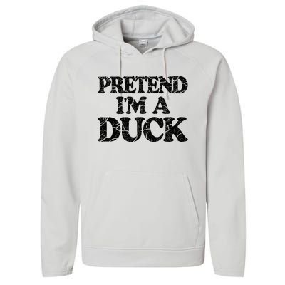 Pretend IM A Duck Diy Easy Halloween Costume Performance Fleece Hoodie