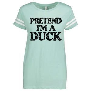 Pretend IM A Duck Diy Easy Halloween Costume Enza Ladies Jersey Football T-Shirt