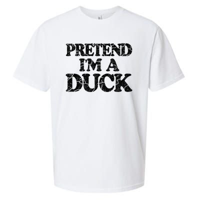 Pretend IM A Duck Diy Easy Halloween Costume Sueded Cloud Jersey T-Shirt