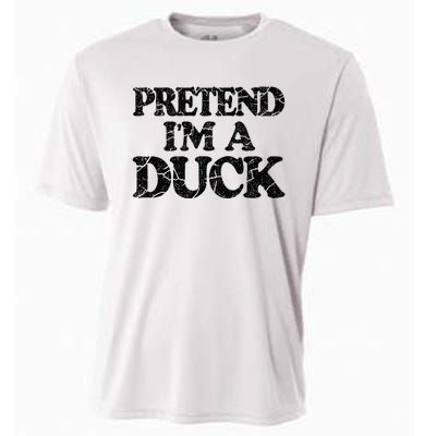 Pretend IM A Duck Diy Easy Halloween Costume Cooling Performance Crew T-Shirt